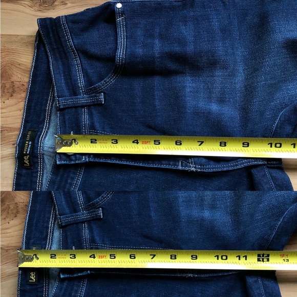 LEE Modern Series Capri Jeans Jayla Button Hem Midrise Fit Blue Size 6 Women’s - Picture 12 of 16